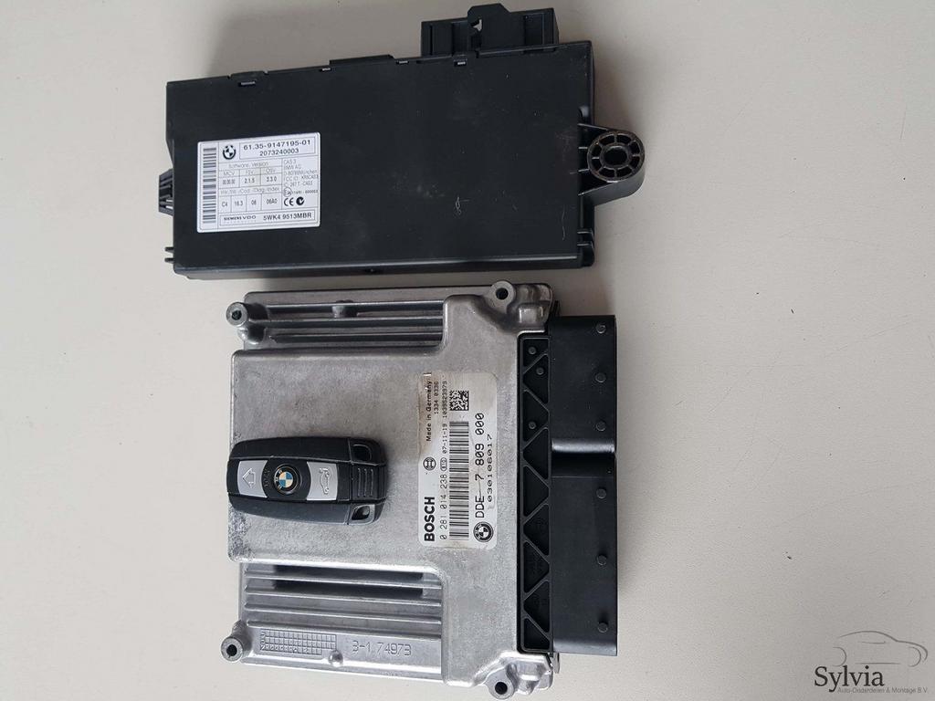 Startset Contactslot + ECU CAS3 BMW 5 serie E60 E61  N47D20, Auto-onderdelen, Gebruikt, -, -, Ophalen of Verzenden
