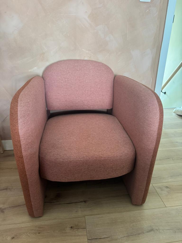Fauteuil oud roze, Ophalen, Zo goed als nieuw