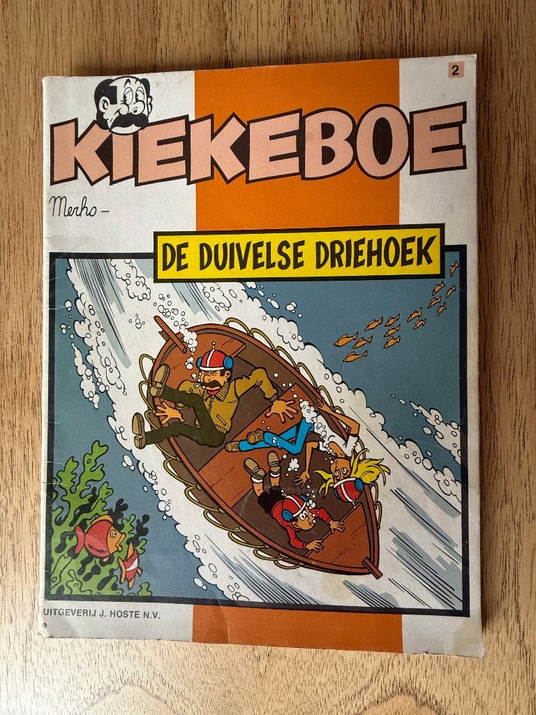 KIEKEBOE NR. 2 – DE DUIVELSE DRIEHOEK – EERSTE DRUK 1978, Boeken, Eén stripboek, Ophalen of Verzenden, Gelezen
