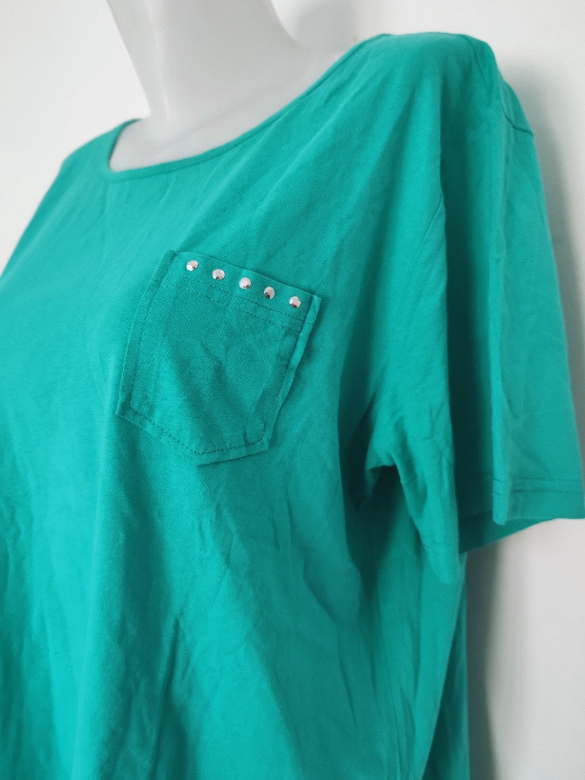 Groen t-shirt van 100% katoen, maat 48, Kleding | Dames, Grote Maten, Ophalen of Verzenden, Groen
