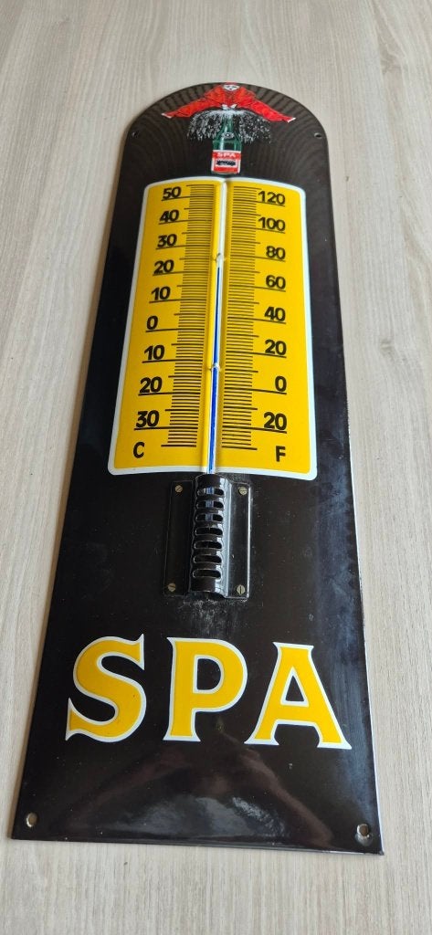plaque émaillée SPA Thermometre 74 cm x 22 cm, Enlèvement ou Envoi