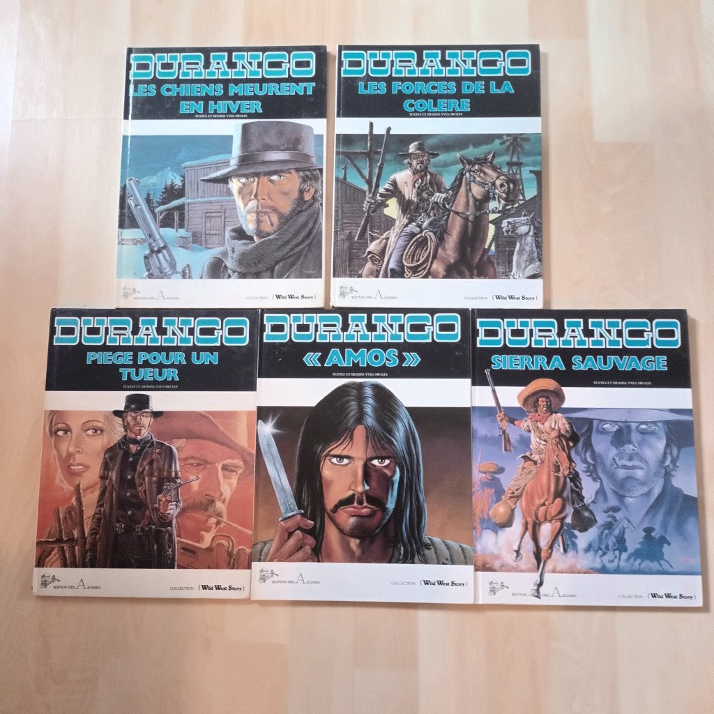 BD Durango lot 5 premiers albums éd. des Archers, Livres, Plusieurs BD, Enlèvement ou Envoi, Utilisé, Yves Swolfs.