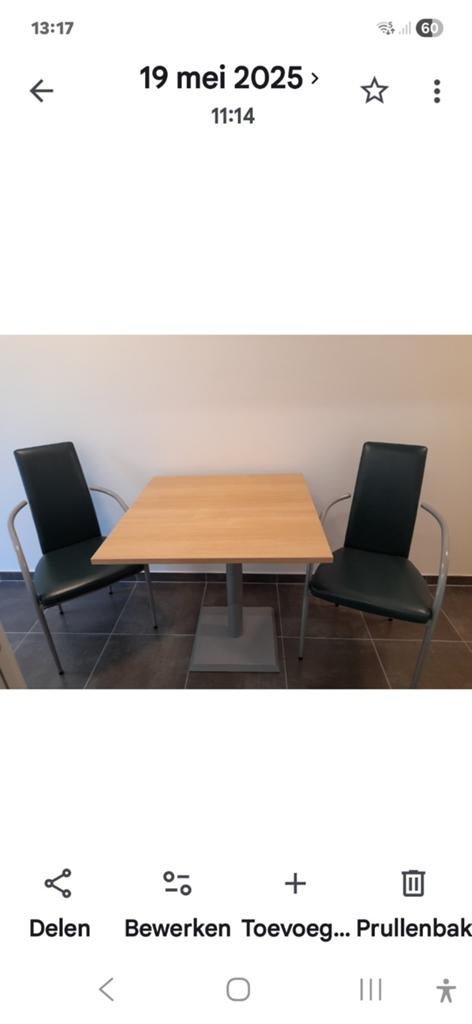Tafel met 2 stoelen !, Kinderen en Baby's, Kinderkamer | Tafels en Stoelen, Ophalen, Stoel(en)