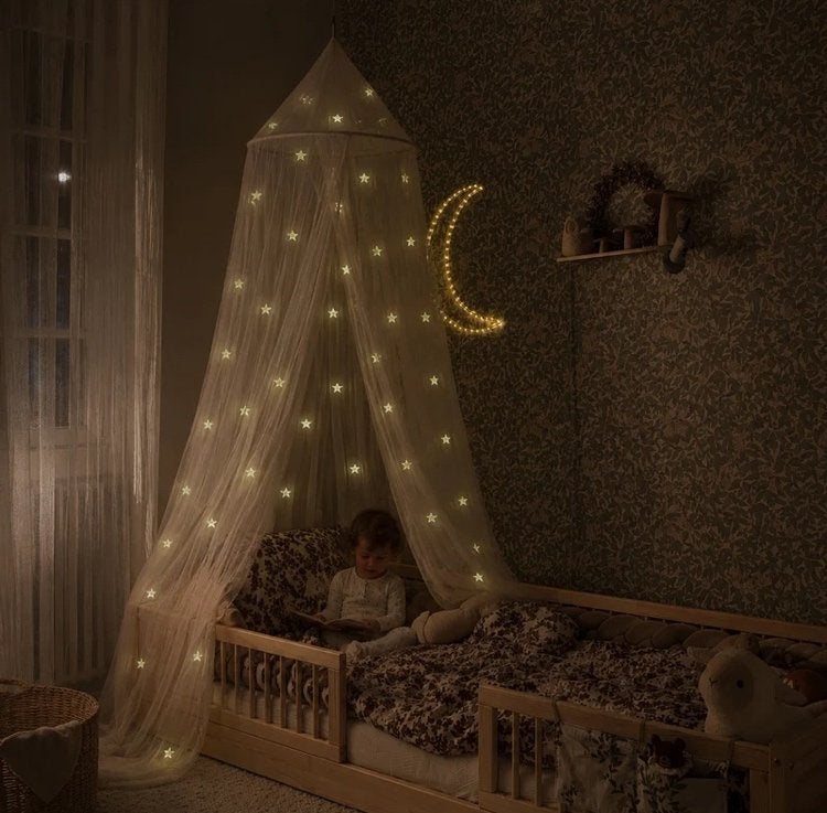 Deryan klamboe - Glow in the dark mosquito net, Ophalen, Overige merken, Zo goed als nieuw, Wit