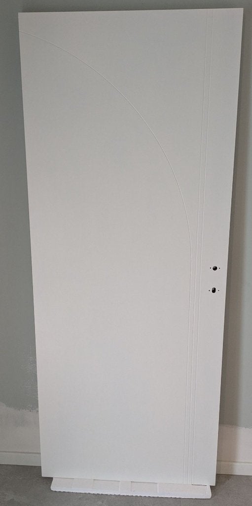 Witte binnendeuren zonder beslag / zonder kassement, Ophalen, Gebruikt, 80 tot 100 cm, Binnendeur