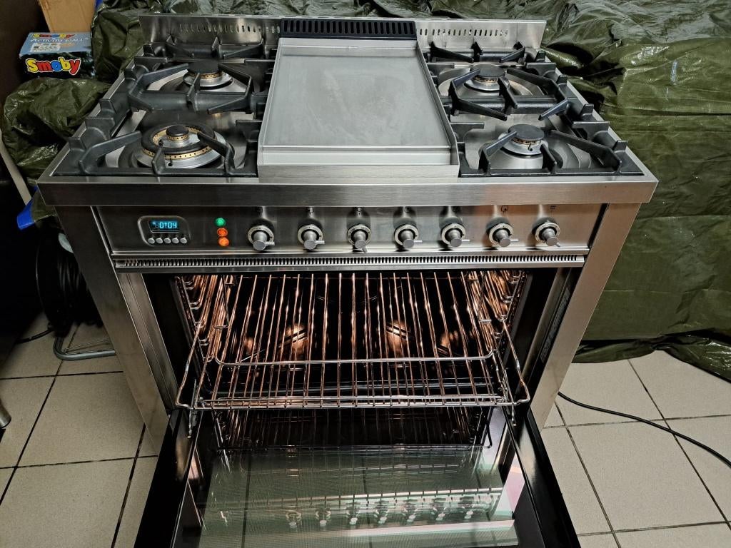 Boretti gasfornuis, Ophalen, 60 cm of meer, Zo goed als nieuw, Energieklasse A of zuiniger