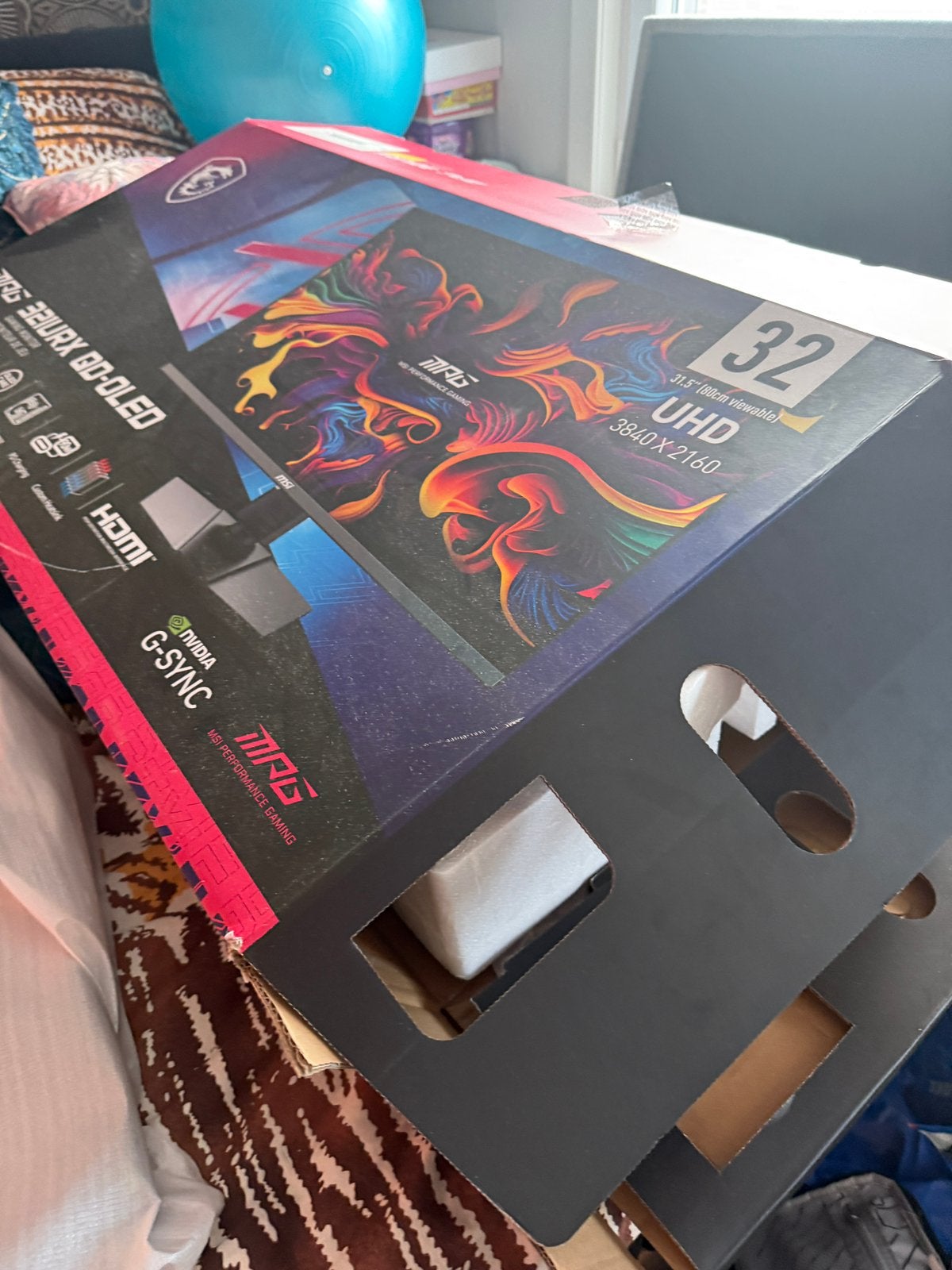 MSI MPG 321urx qd-oled gaming monitor, Computers en Software, Kantelbaar, Nieuw, Minder dan 1 ms, Ultra HD (4K)
