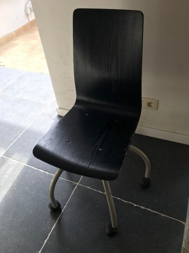 Ikea bureaustoel zwart/donkerbruin, Huis en Inrichting, Ophalen, Gebruikt, Zwart, Bureaustoel