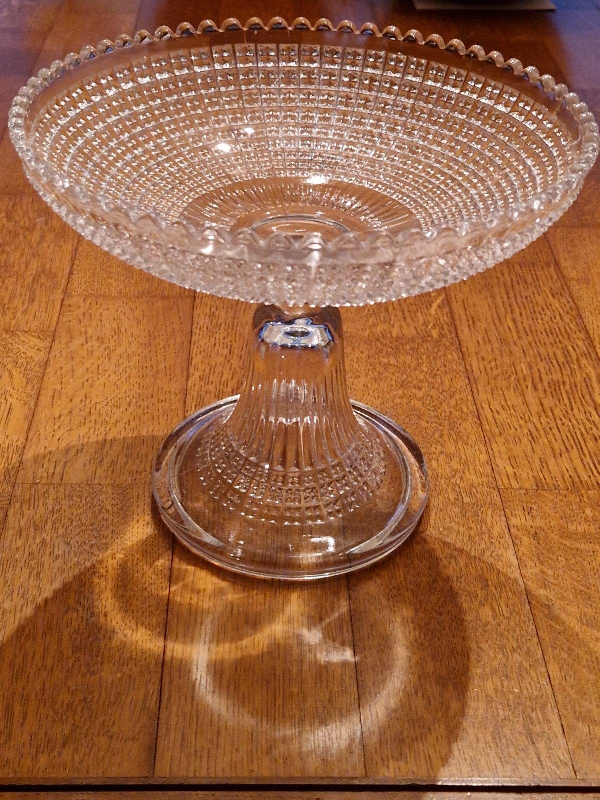 Val Saint Lambert fruitschaal op voet heden kristal, Antiek en Kunst, Ophalen