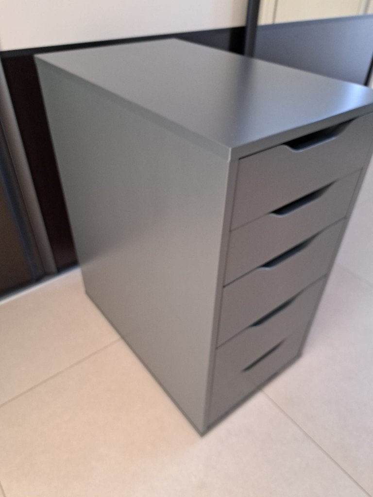 IKEA ALEX Caisson à tiroirs gris foncé 36x70 cm, Huis en Inrichting, Bureaus, Ophalen, Gebruikt, Met lades, IKEA