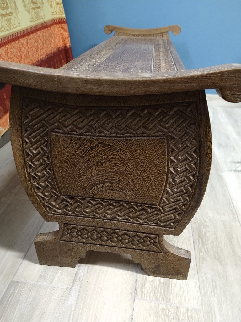 Gesneden houten kist, Huis en Inrichting, Ophalen, 50 – 75, Minder dan 50 cm, Gebruikt