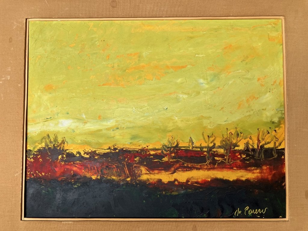 Landschap Gaby De Pauw, Antiquités & Art, Enlèvement, Signé, Paysage