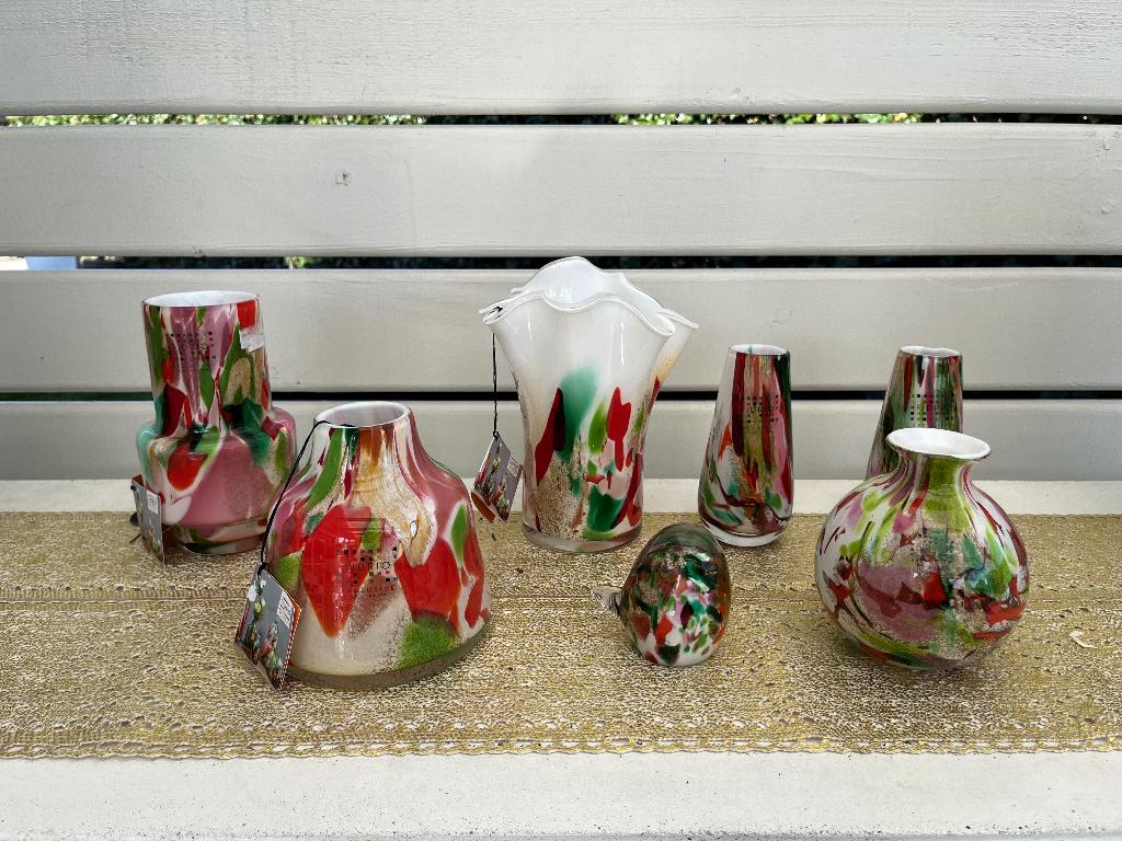 7 vazen van Fidrio, Maison & Meubles, Accessoires pour la Maison | Vases, Fait main, Verre, Enlèvement, Neuf