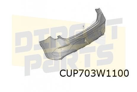 Cupra Leon (2/21-) Achterbumper (bij PDC) (GRU te spuiten) O, Neuf, Arrière, -, Autres marques automobiles