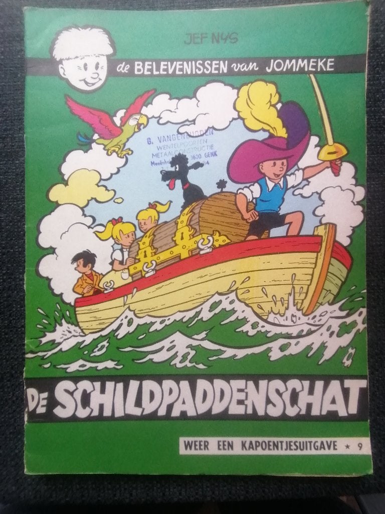 Jommeke album nr.9: De schildpaddenschat (aantal: 1), Boeken, Eén stripboek, Jef Nys., Ophalen, Gelezen