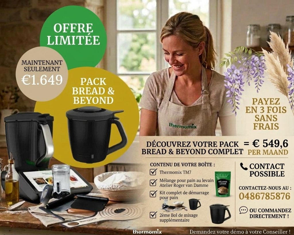 TM7 Thermomix Bread & Beyond Bundle, Ophalen, Nieuw, Vaatwasserbestendig, 3 snelheden of meer