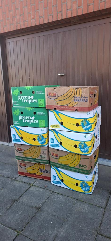 10 propere Bananendozen aan 0,70 euro per stuk, Doe-het-zelf en Bouw, Ophalen, Doos, 40 tot 60 cm, 50 tot 75 cm