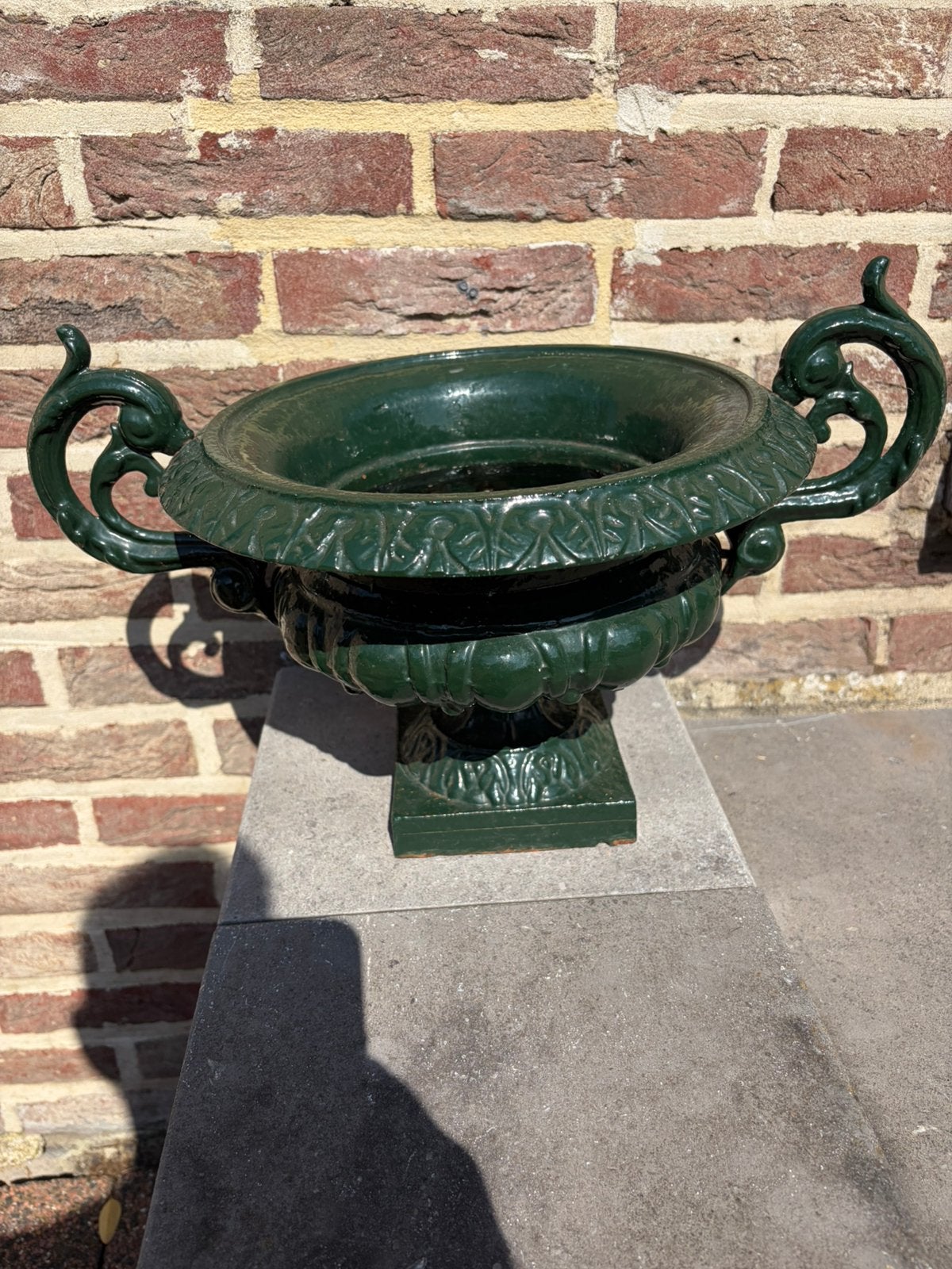 Vase de jardin ancien en fonte, Enlèvement, Comme neuf