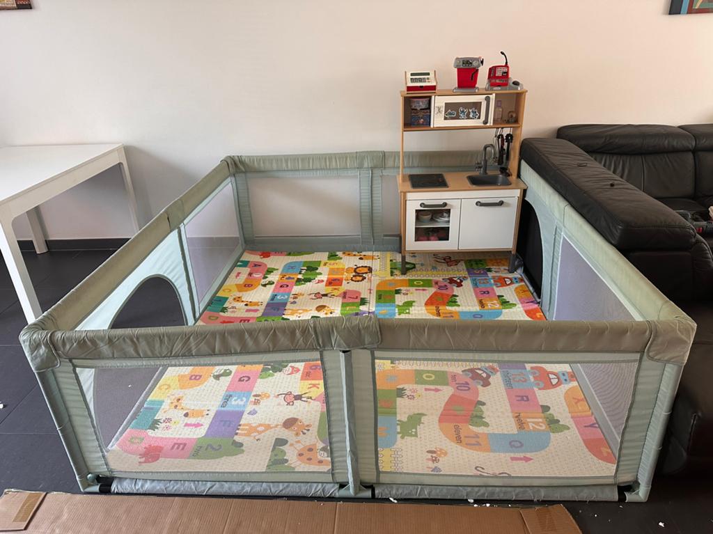 Grand Parc Bébé/Enfant Évolutif + Tapis d'Éveil Inclus !, Enfants & Bébés, Enlèvement, Comme neuf