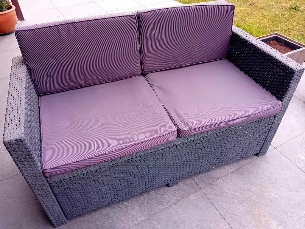 Tuinbank 2 personen in kunststof., Tuin en Terras, Tuinbanken, Ophalen, Gebruikt, Kunststof
