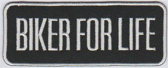 Biker for Life stoffen opstrijk patch embleem, Motoren, Verzenden, Nieuw