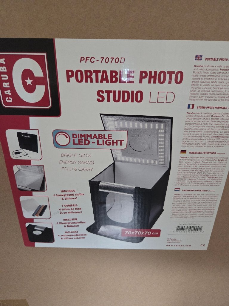 Fotostudio Caruba LED 70 cm, Audio, Tv en Foto, Fotografie | Fotostudio en Toebehoren, Ophalen of Verzenden, Caruba, Dimbaar