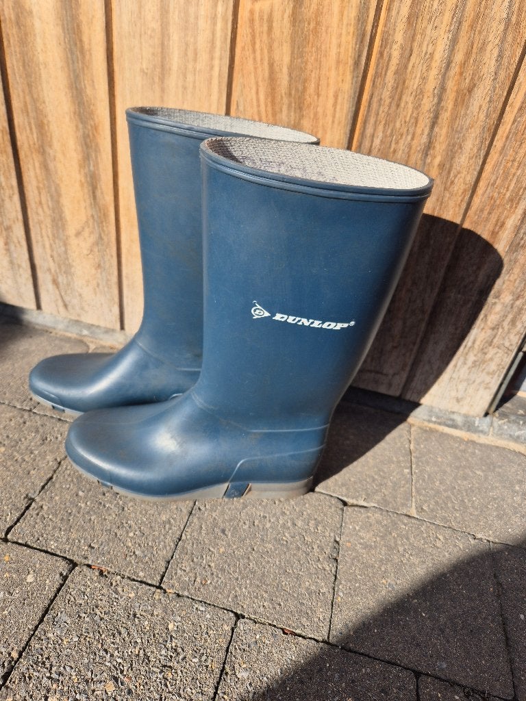 Rubberen laarzen Dunlop maat 37, Ophalen, Blauw, Regenlaarzen, Gedragen