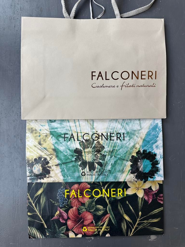 Falconeri - 3 papieren draagtassen, Ophalen of Verzenden, Zo goed als nieuw