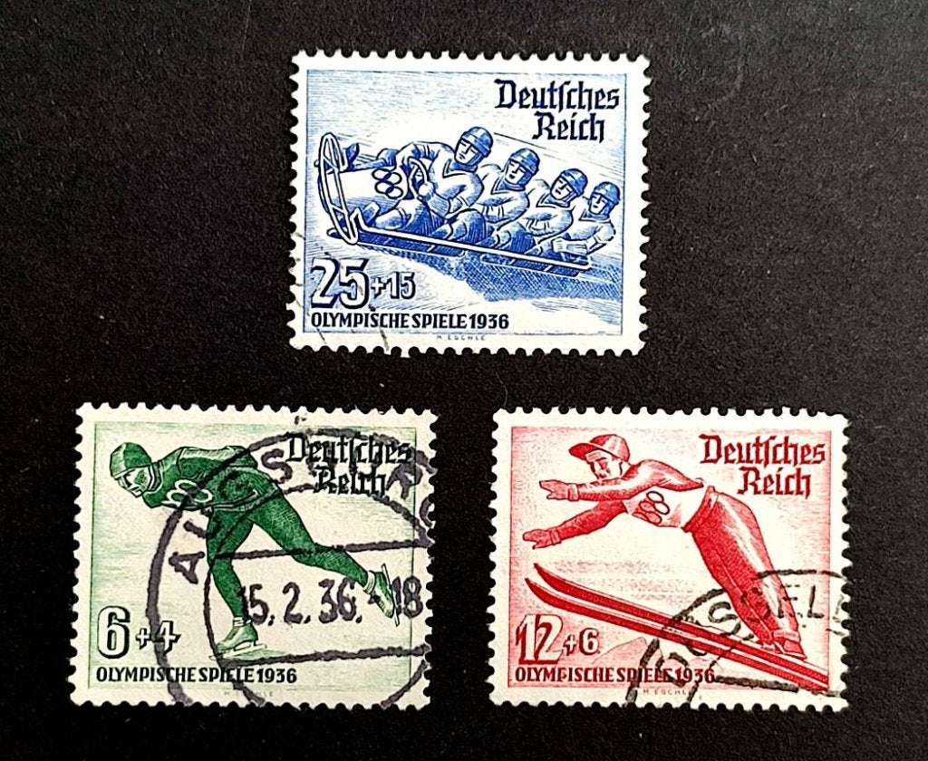 Deutsches Reich: Olympische Winter Spiele 1935/36 COMPLEET, Ophalen of Verzenden, Overige periodes, Gestempeld