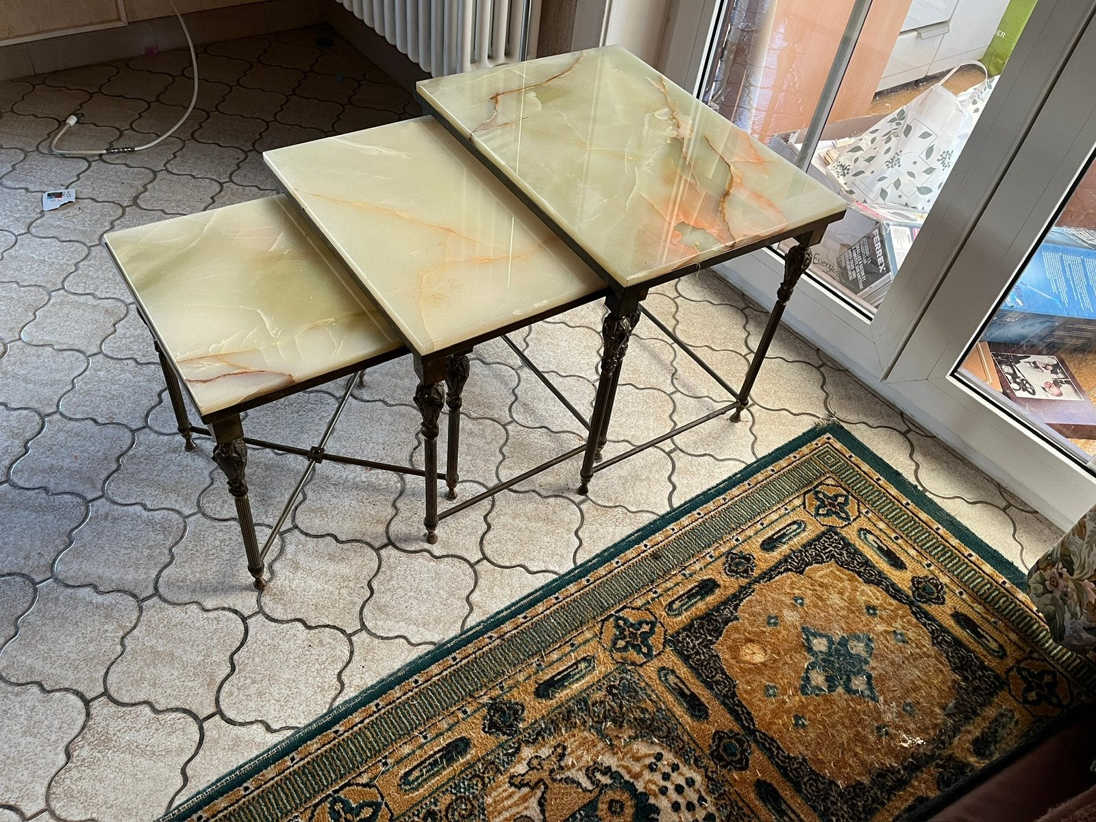 Table d'appoint 3x antique, Antiquités & Art, Enlèvement
