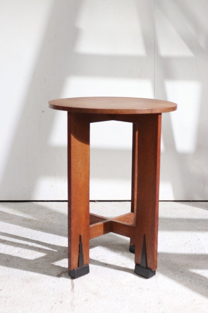 Eiken bijzettafel, Amsterdamse School-stijl, jaren 20–30, Antiquités & Art, Enlèvement