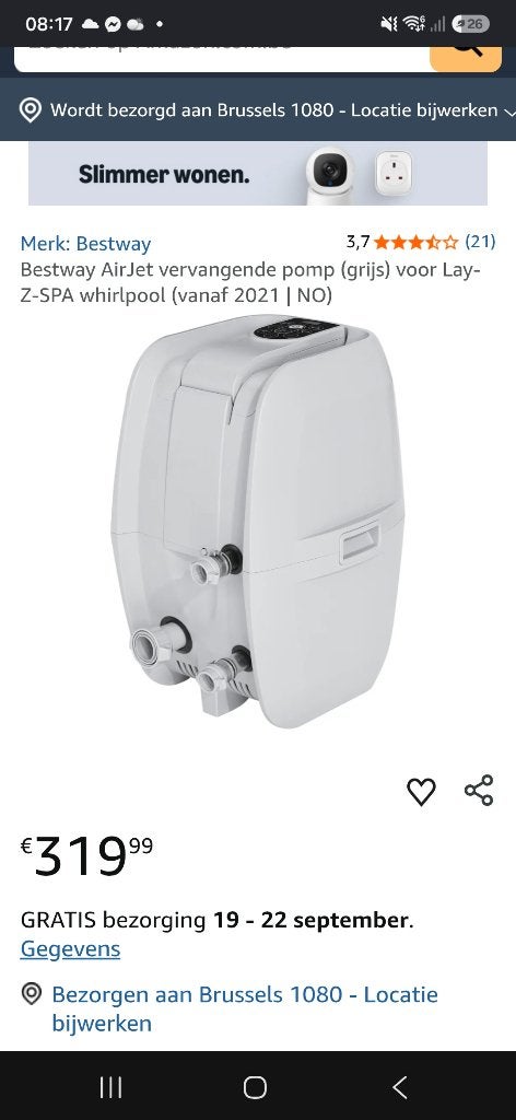 Spa pomp jacuzzi Lay-Z SPA Airjet, Ophalen, Pomp