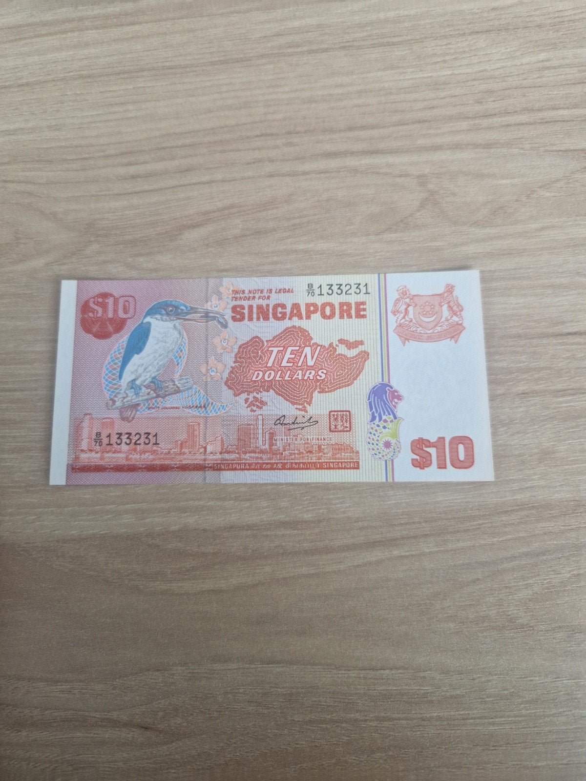 10 dollars singapour 1976 UNC, Timbres & Monnaies, Enlèvement ou Envoi