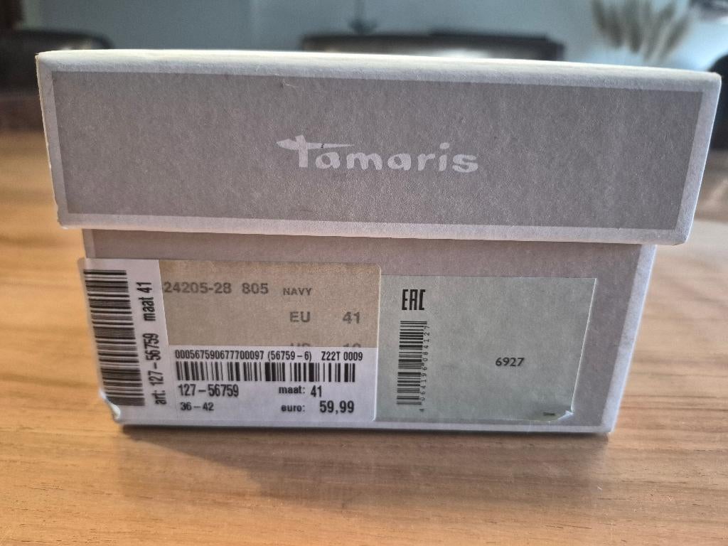 Nieuwe lederen loafers maat 41 merk Tamaris, Tamaris, Blauw, Overige typen, Nieuw