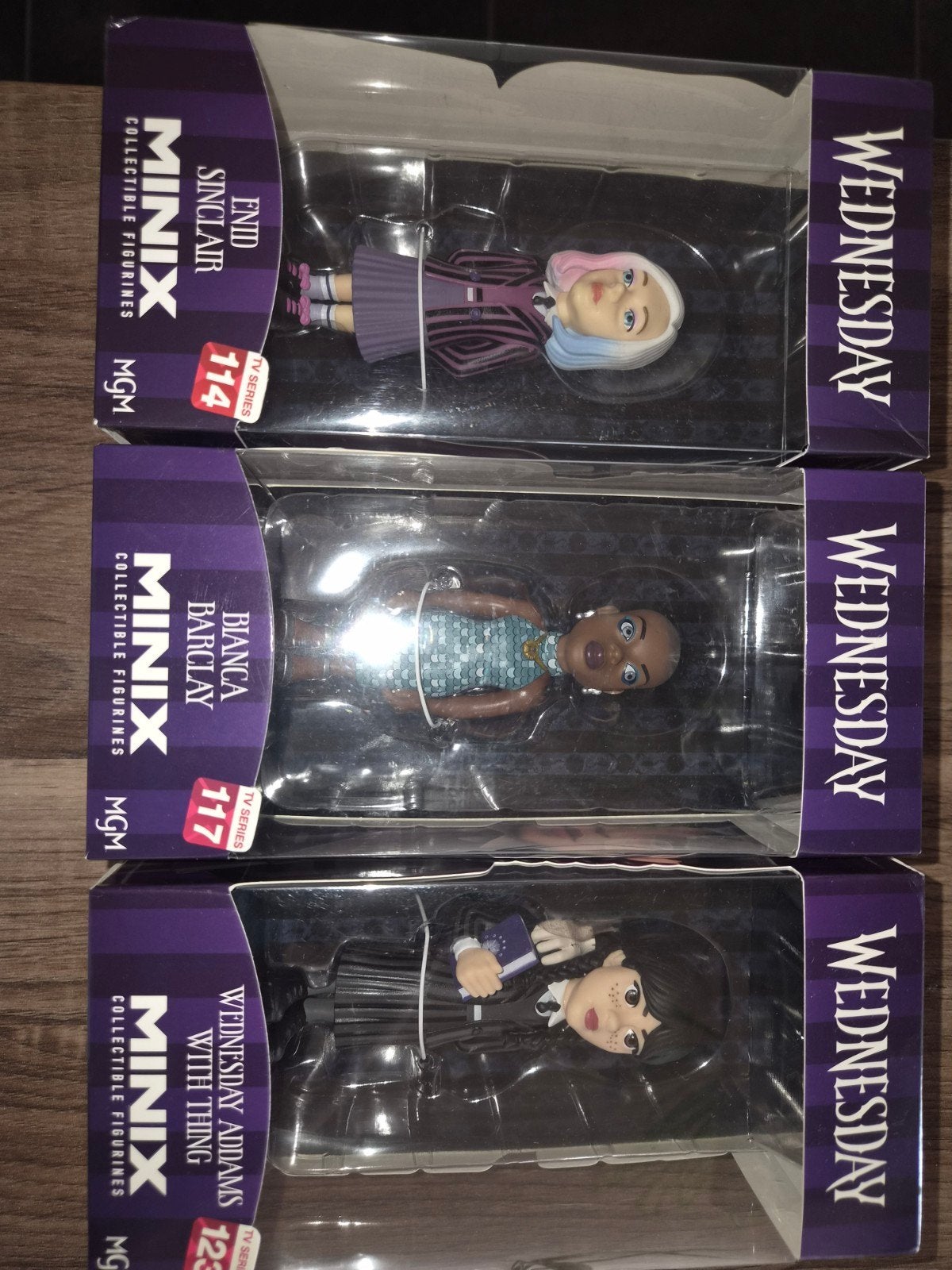 Wednesday MINIX poppen: W. Addams with Thing, Enid en Bianca, Enlèvement ou Envoi, Neuf, Fantasy