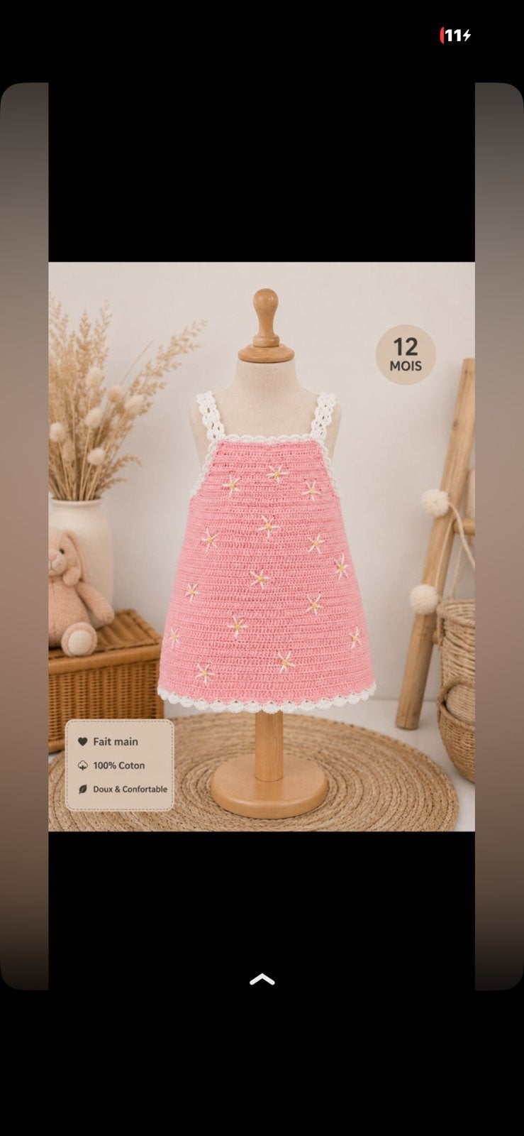 Robe bebe taille 1 an  fait main neuf, Kleding | Dames, Gelegenheidskleding, Ophalen, Nieuw