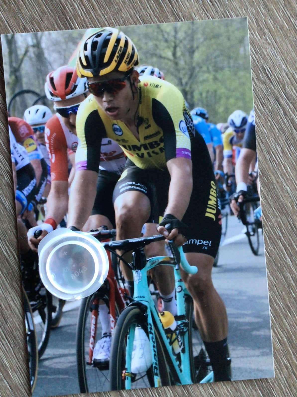 Wielerfoto wout van aert, Ophalen of Verzenden
