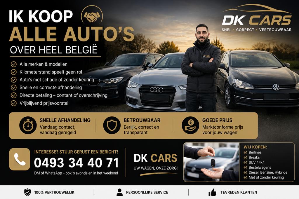 Verkoop uw wagen veilig en vlot bij dkcars:)