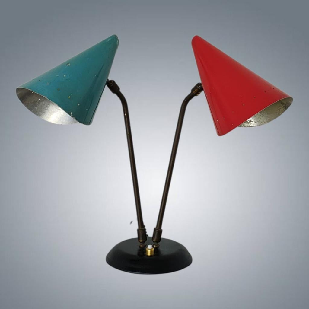 Vintage tafellamp in Stilnovo stijl uit de jaren 50, Ophalen