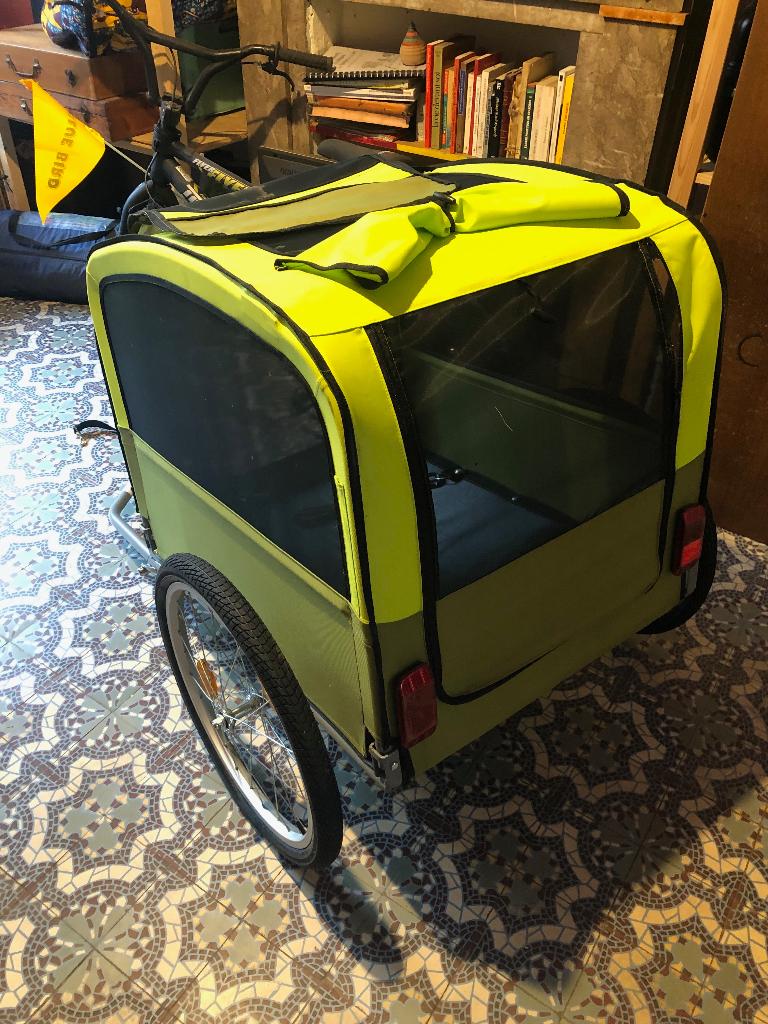 Fietskar Blue Bird, Fietsen en Brommers, Fietsaccessoires | Aanhangwagens en Karren, Zo goed als nieuw, Hondenkar, 20 tot 40 kg