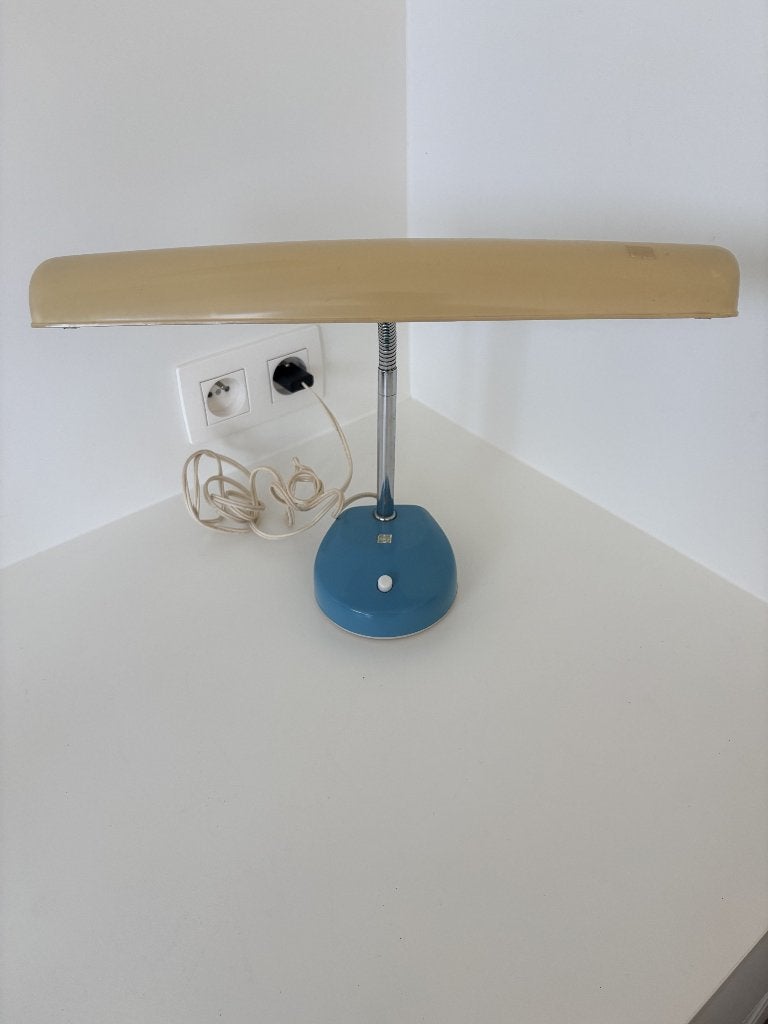 National Matsushita Vintage Lamp, Huis en Inrichting, Lampen | Tafellampen, Blauw, Bureaulamp, Overige merken, Vintage