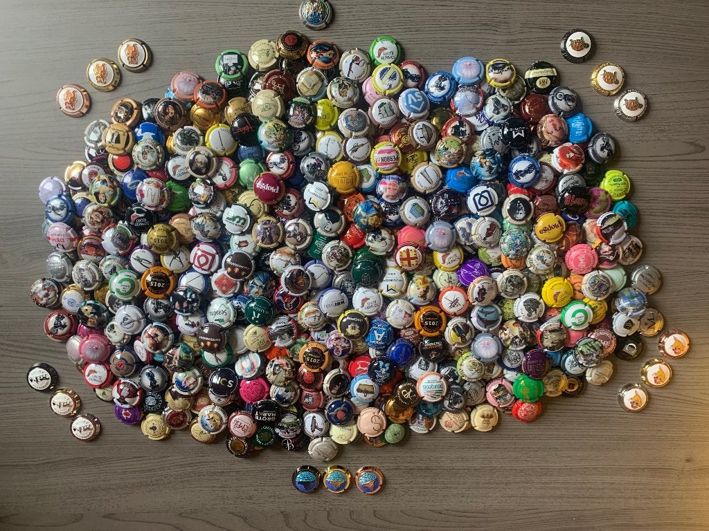 Prachtig XXL lot van 1250 champagne capsules, Collections, Enlèvement ou Envoi