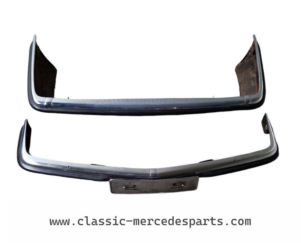 Voorbumper + achterbumper Mercedes 107 verchroomd, Auto-onderdelen, Carrosserie, Bumper, Mercedes-Benz, Voor, Achter, Gebruikt