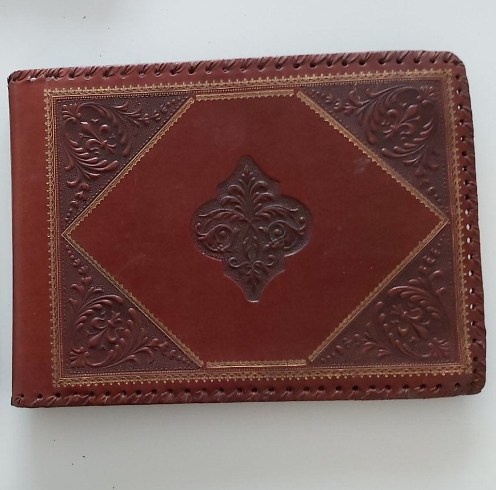 Lederen album, Audio, Tv en Foto, Fotoalbums en Accessoires, Ophalen, Zo goed als nieuw