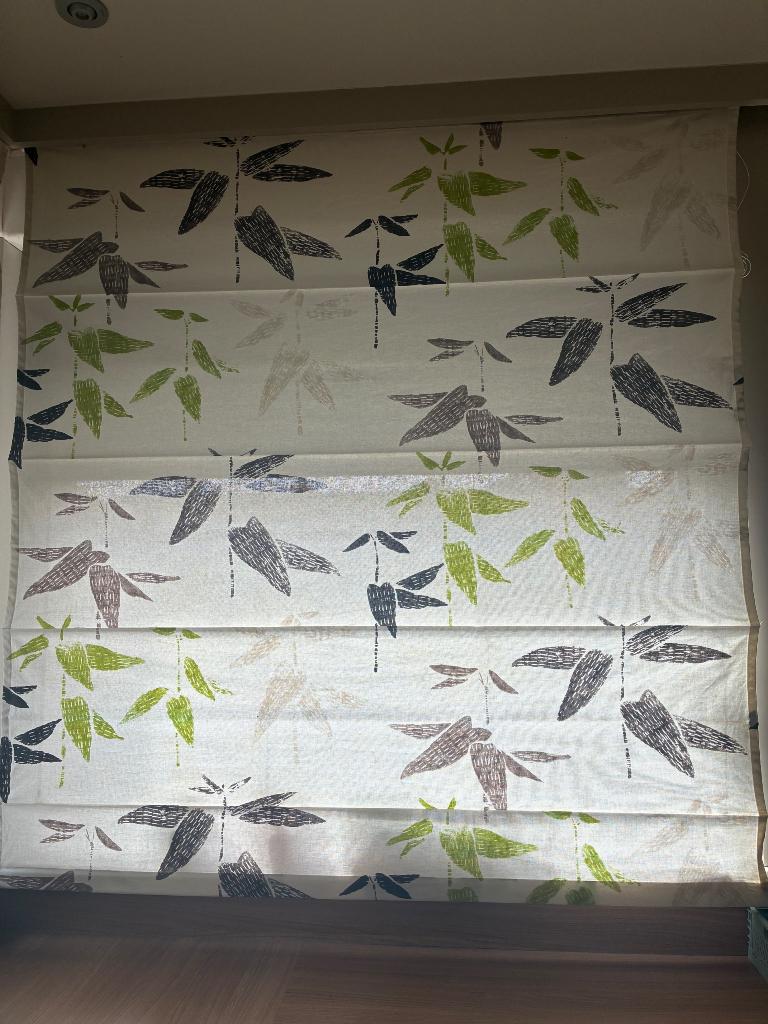 Vouwgordijnen, Vert, Comme neuf, 100 à 150 cm, Enlèvement