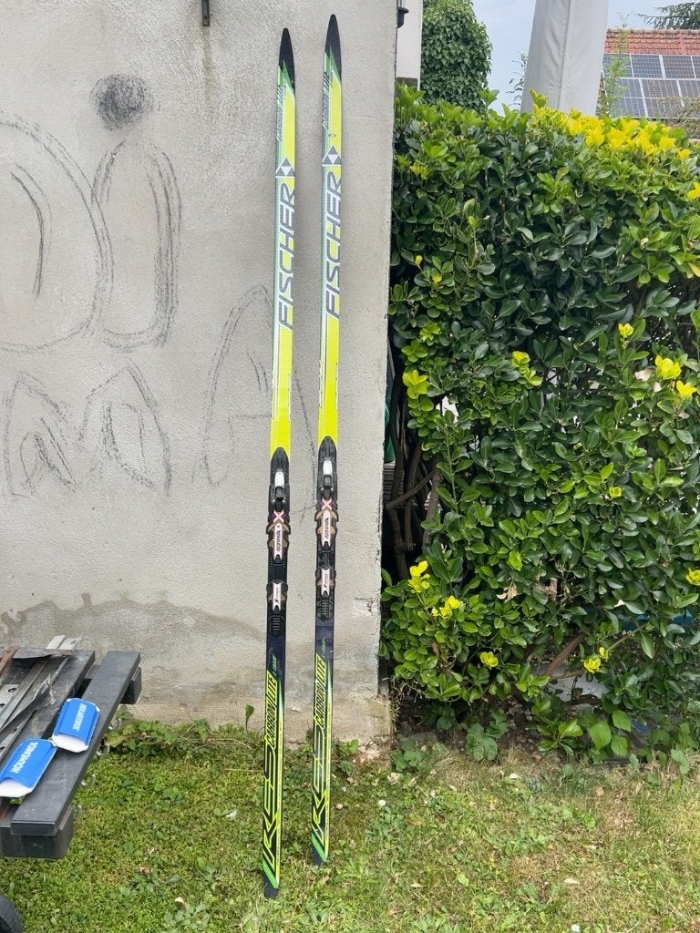 Fischer RCS Carbonlite Skating 197 cm + bindingen, Fischer, Skis, Comme neuf, Enlèvement