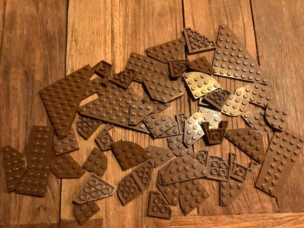 Lego plaatjes Brown 53 stuks / 369-8, Ophalen of Verzenden, Gebruikt, Losse stenen, Lego