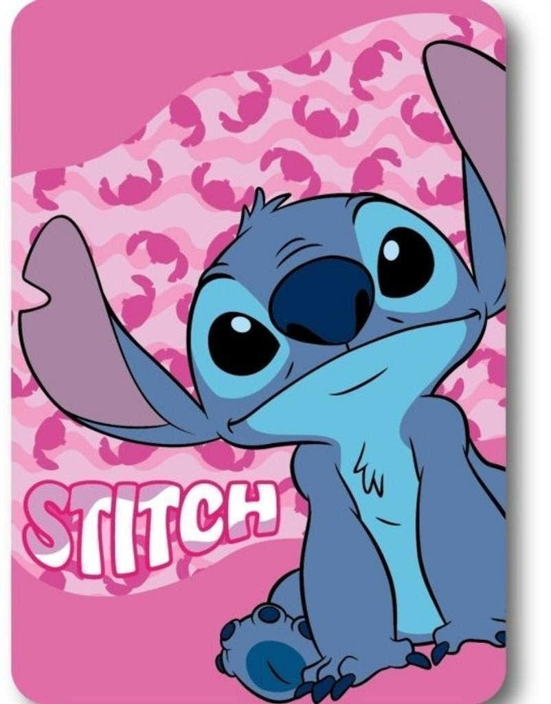 Stitch Fleece Deken - Roze - Disney Fleecedeken / Plaid, Kinderen en Baby's, Kindermode-accessoires, Stitch, Nieuw, Ophalen of Verzenden