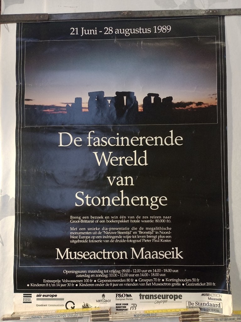 Stonehenge 1989 Maaseik Expositie Vintage Poster 50X70, Ophalen of Verzenden