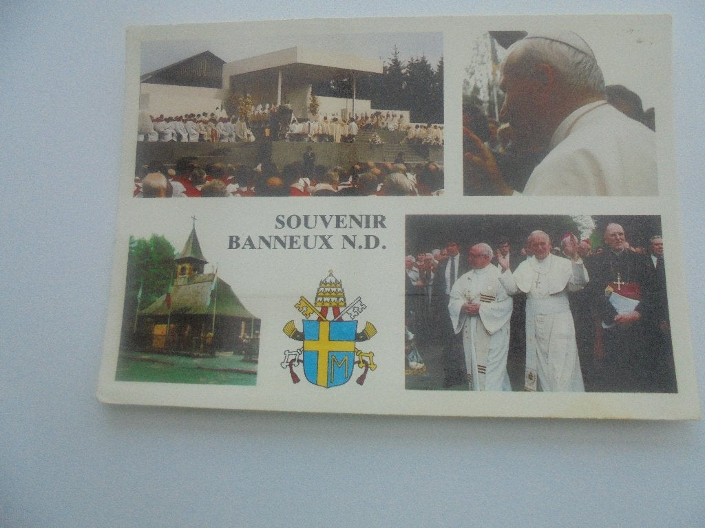 de paus op bezoek te banneux, Ophalen of Verzenden, 1980 tot heden, Gelopen, Sterren en Beroemdheden